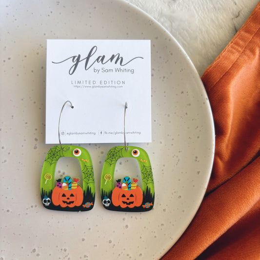 Trick or Treat // Acrylic Hoop Earrings