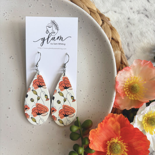 Poppy Fields // Timber Earrings