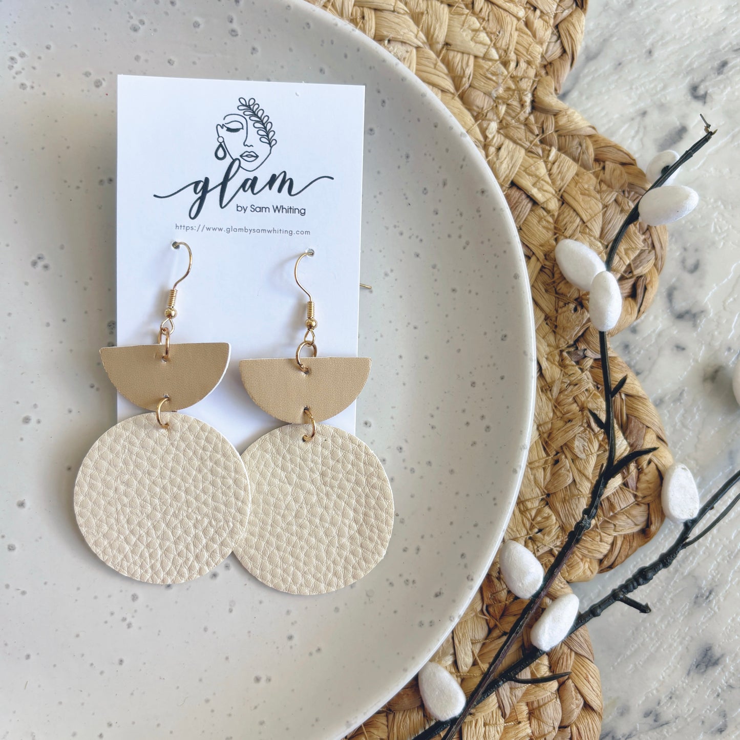 Zen Dangles // Leather Earrings